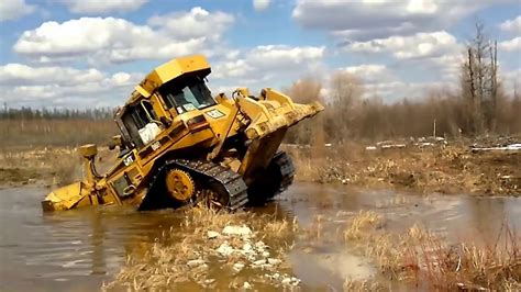 heavy equipment stuck videos